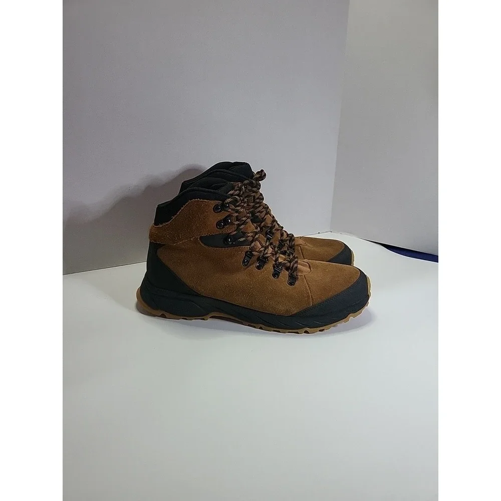 Alpine Design Trekker Boot Men 10.5 Suede Leather Waterproof Vibram Tan Ortholte
